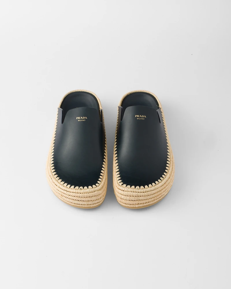 Leather mules