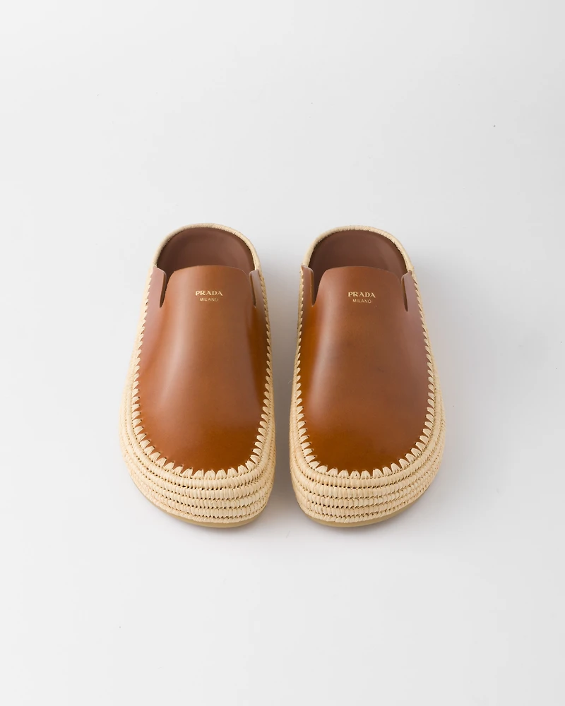 Leather mules