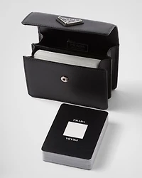 Saffiano leather Playing Cards set