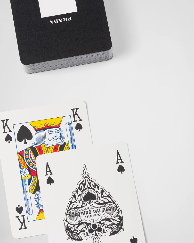 Saffiano leather Playing Cards set