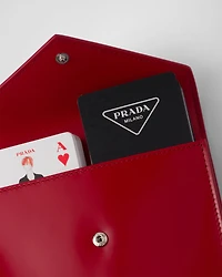 Playing cards with leather case