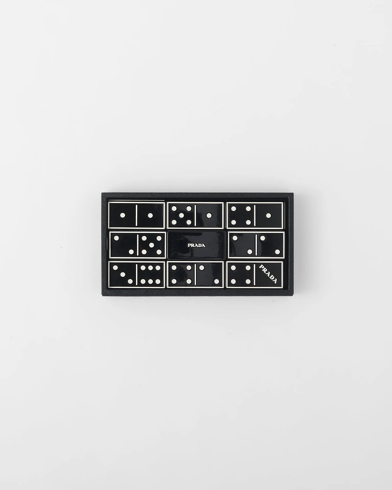 Saffiano leather Dominoes set