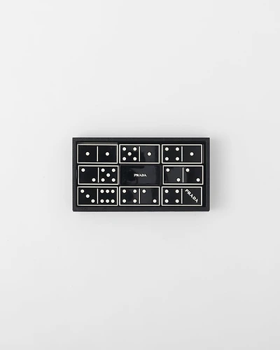 Saffiano leather Dominoes set