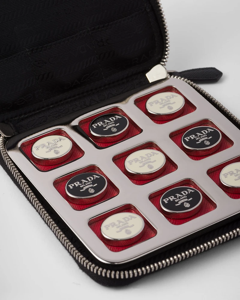 Saffiano leather Tic-Tac-Toe Set
