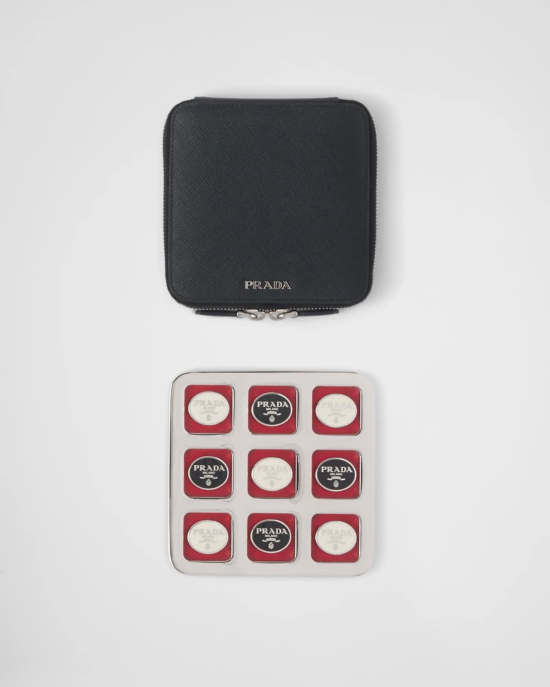 Saffiano leather Tic-Tac-Toe Set