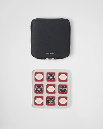 Saffiano leather Tic-Tac-Toe Set