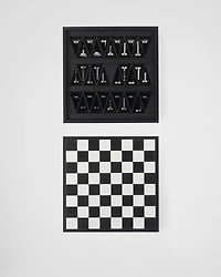 Saffiano leather chess set