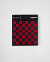 Saffiano leather checkers set