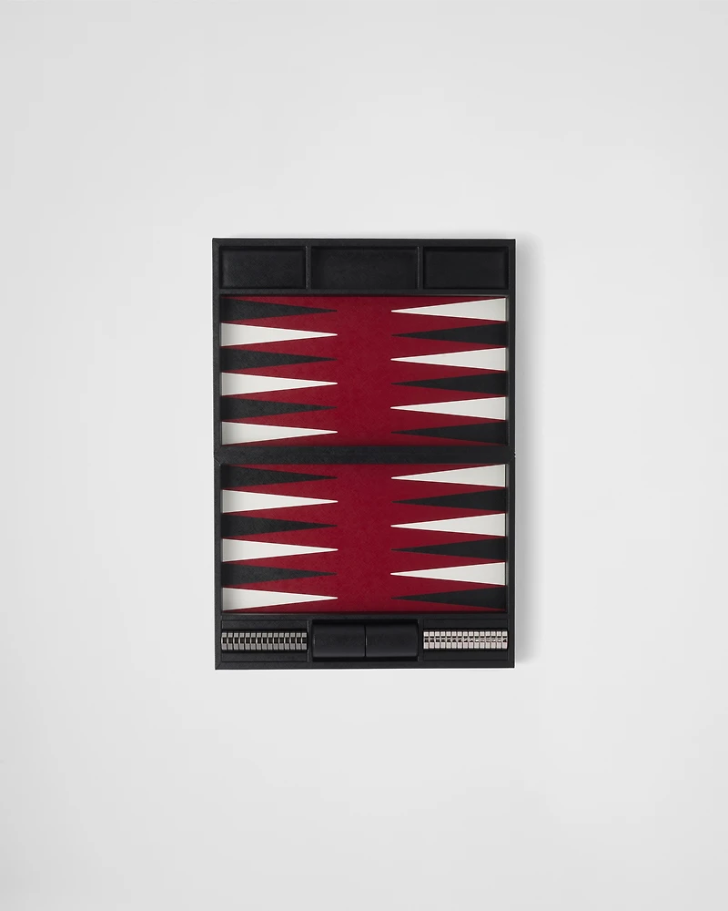 Saffiano Leather Backgammon Set
