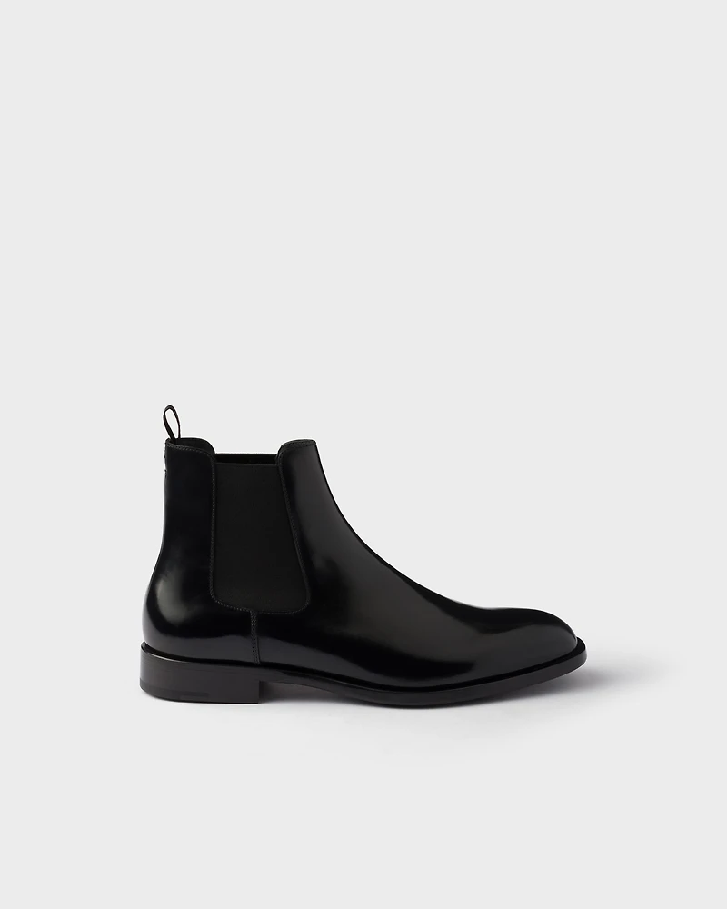 Brushed leather Chelsea boots