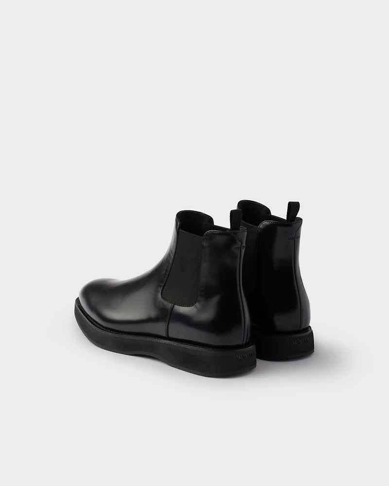 Brushed leather Chelsea boots