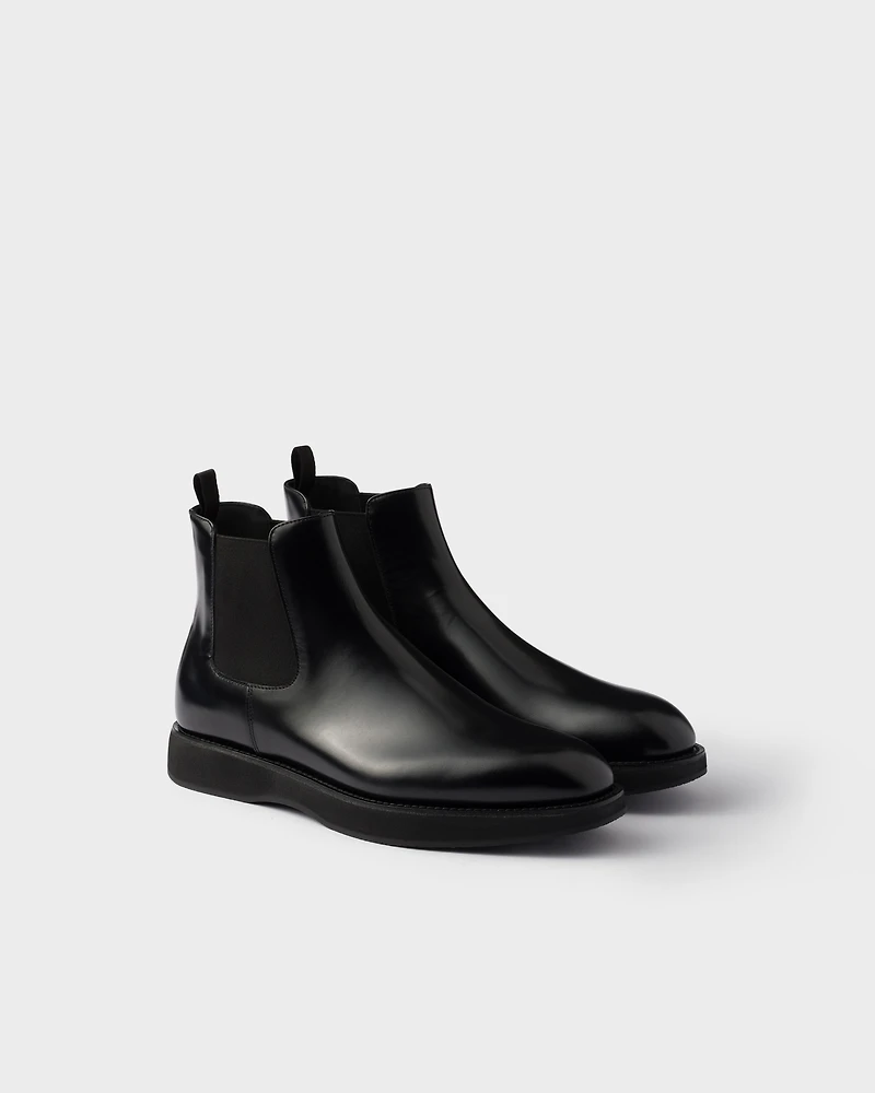 Brushed leather Chelsea boots