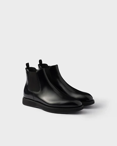 Brushed leather Chelsea boots