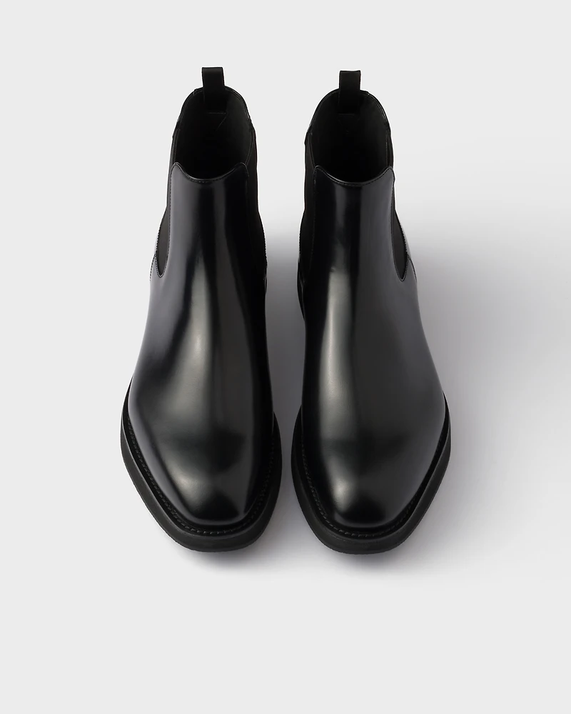 Brushed leather Chelsea boots