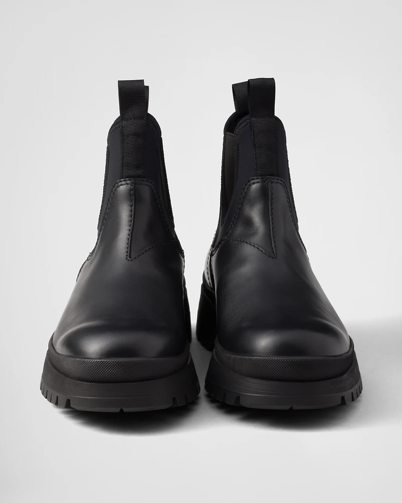 Leather and stretch fabric Brixxen boots