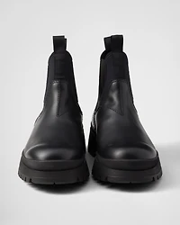 Leather and stretch fabric Brixxen boots