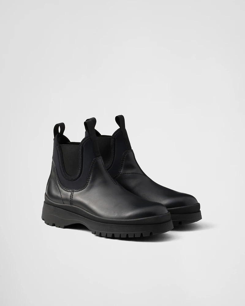 Leather and stretch fabric Brixxen boots