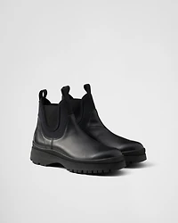 Leather and stretch fabric Brixxen boots