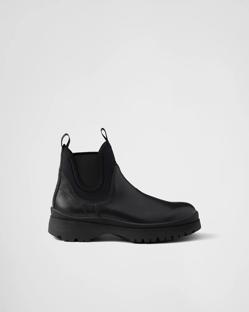 Leather and stretch fabric Brixxen boots