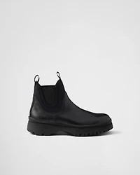 Leather and stretch fabric Brixxen boots