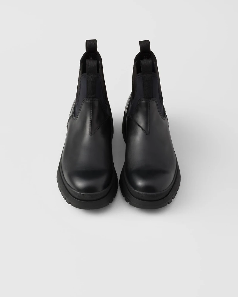 Leather and stretch fabric Brixxen boots