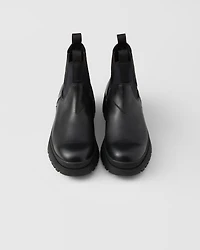 Leather and stretch fabric Brixxen boots