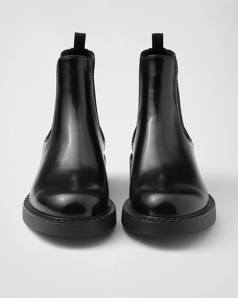 Brushed leather Chelsea boots