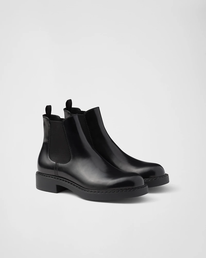 Brushed leather Chelsea boots