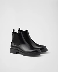 Brushed leather Chelsea boots