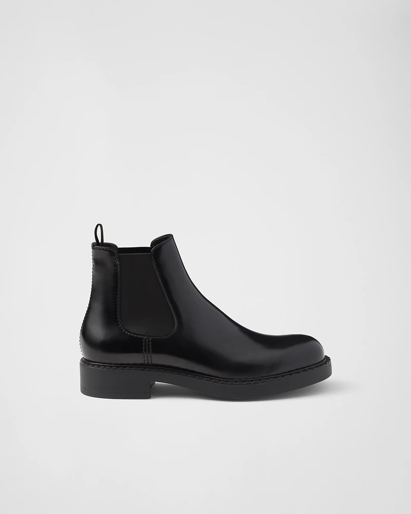 Brushed leather Chelsea boots