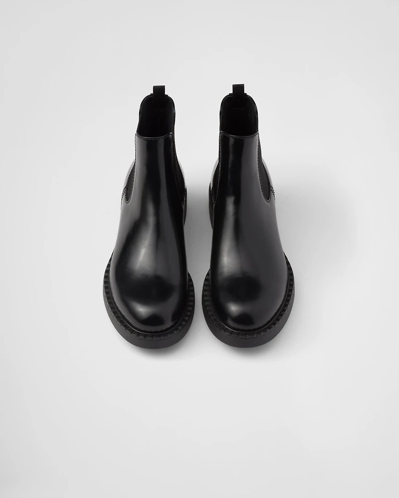 Brushed leather Chelsea boots