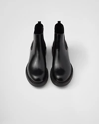 Brushed leather Chelsea boots