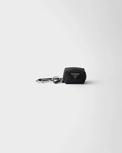 Leather keychain charm