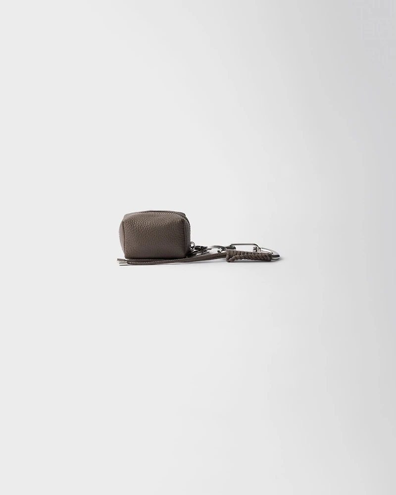 Leather bag charm