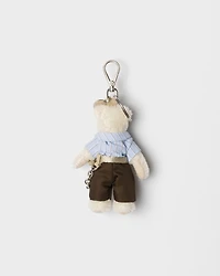 Teddy bag charm with metal ring