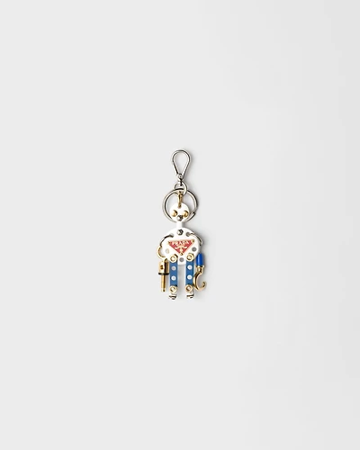 Metal robot bag charm