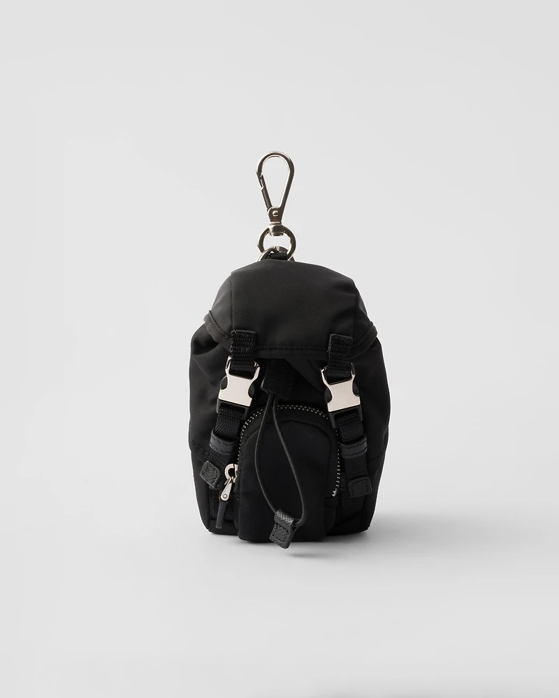 Re-Nylon mini pouch bag charm