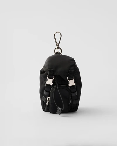 Re-Nylon mini pouch bag charm