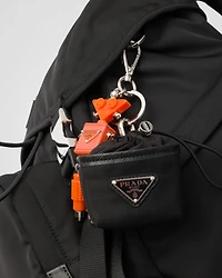 Re-Nylon mini pouch bag charm