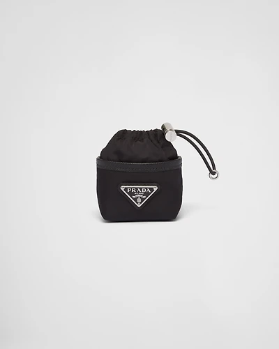 Re-Nylon mini pouch bag charm