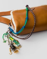 Pop Strings Nappa leather and metal bag charm