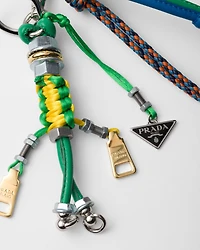 Pop Strings Nappa leather and metal bag charm