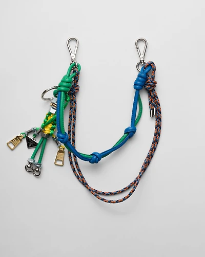 Pop Strings Nappa leather and metal bag charm