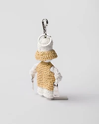 Soft Robot raffia-effect bag pendant
