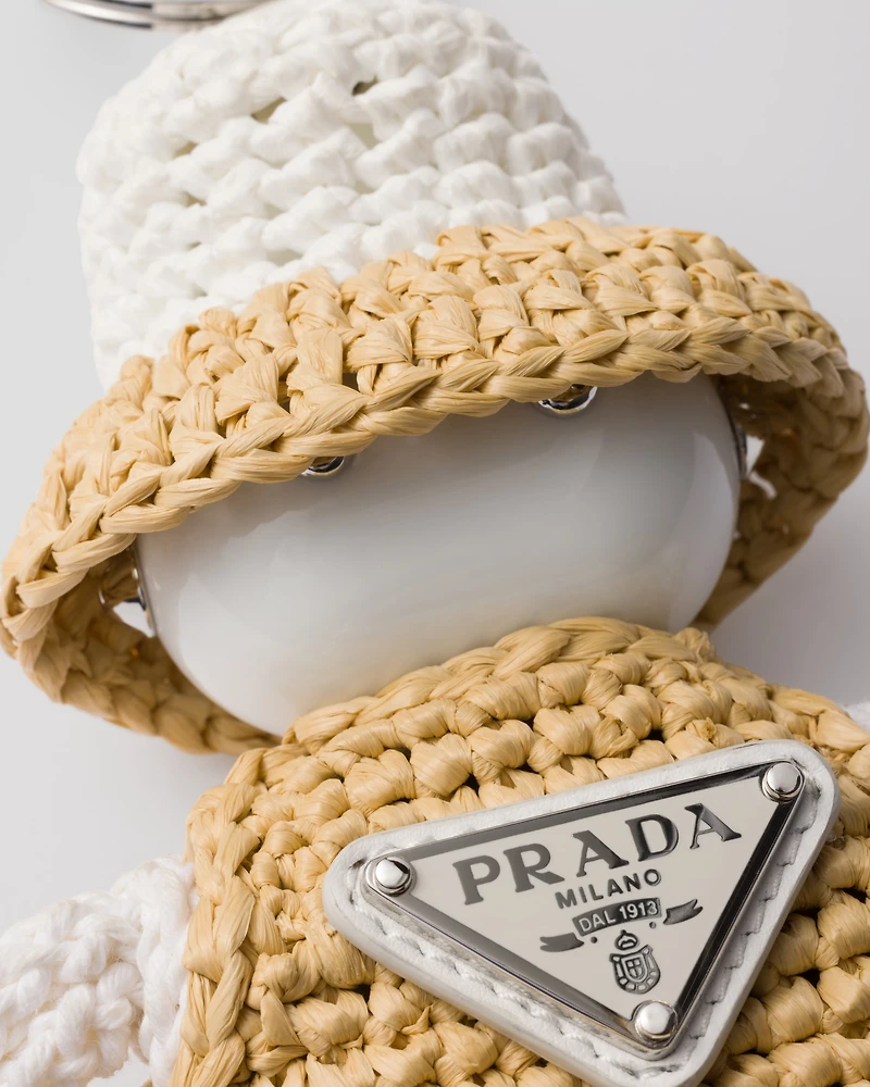 Soft Robot raffia-effect bag pendant
