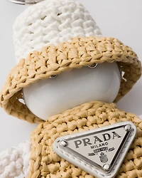 Soft Robot raffia-effect bag pendant