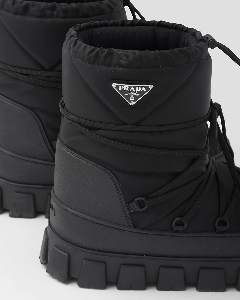 Re-Nylon gabardine après ski booties