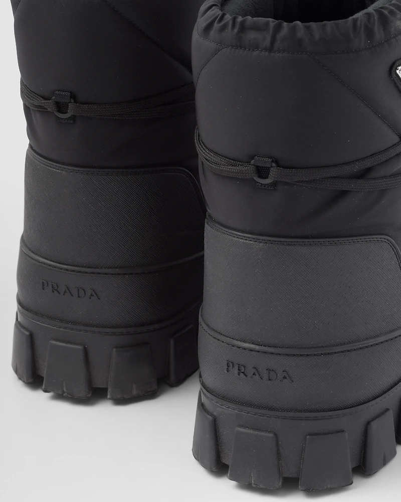 Re-Nylon gabardine après ski booties