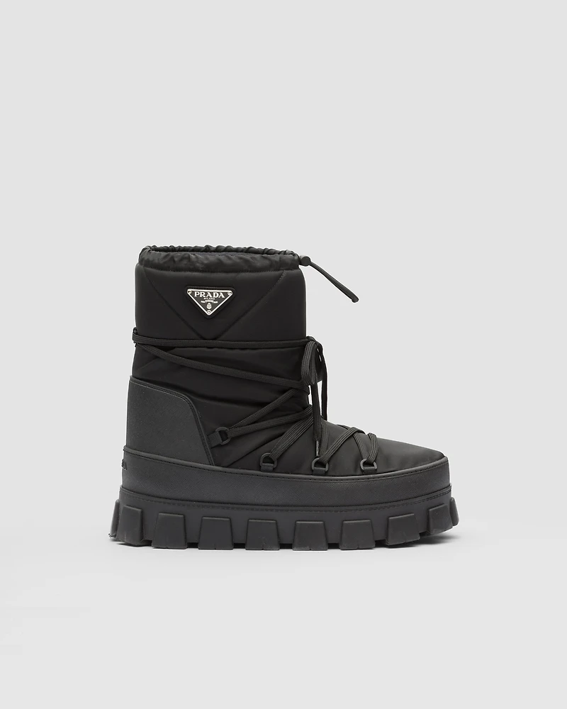 Re-Nylon gabardine après ski booties