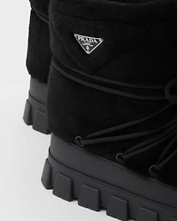Shearling après ski booties
